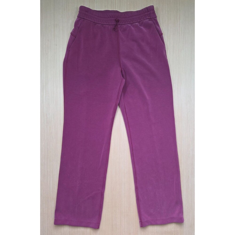 Lululemon Women's 8 Softstreme High Rise Straight Leg Lounge Pants Red/Plum
